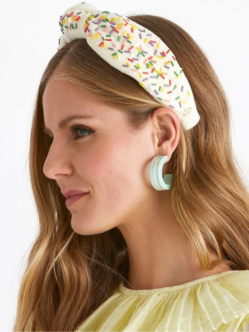 Lele Sadoughi Buttercream Birthday Cake Knotted Headband